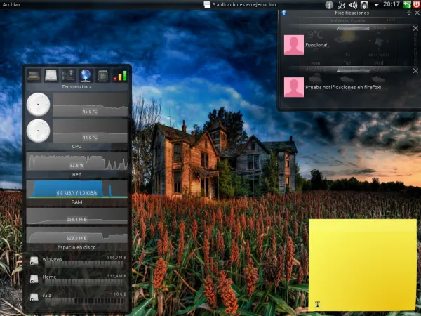 Notificaciones HTML 5 de Webogram en Firefox.
